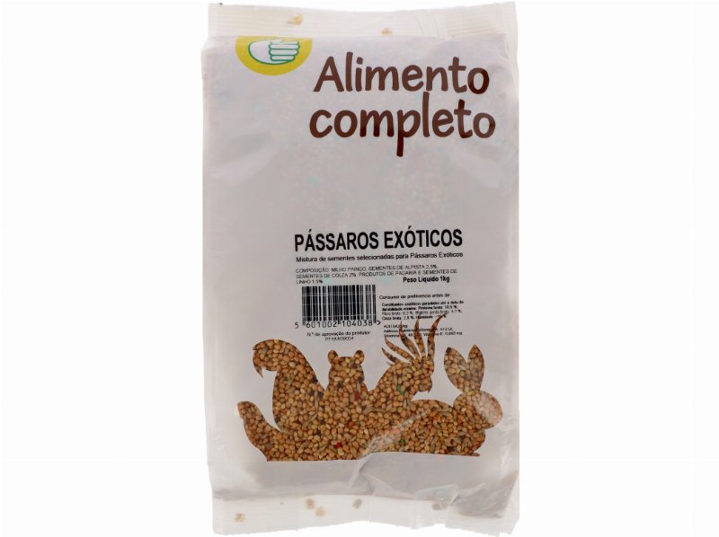 Comida Para Pássaros Exóticos Polegar Mistura Semente 1 kg