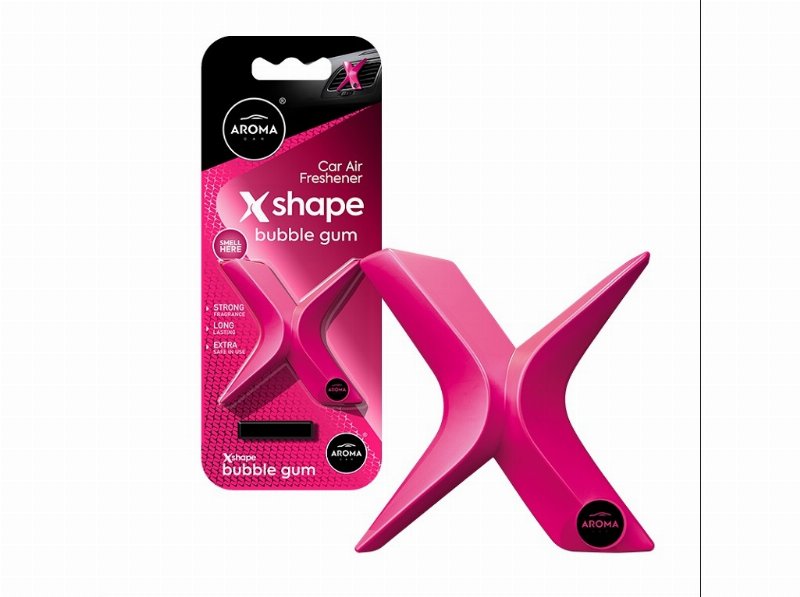 Ambientador Auto Aroma Car X Shape Bubble Gum