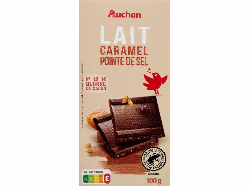 Chocolate De Leite Auchan Caramelo E Sal 100 g