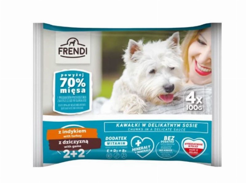 Comida Húmida Cão Frendi Saquetas Peru/Caça 4X100 g