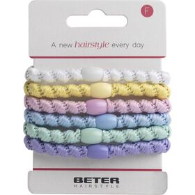 Elásticos De Cabelo Multicor Dourado Beter 8 Un