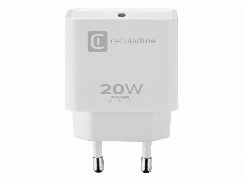 Carregador Usb-C Cellularline 20W Branco
