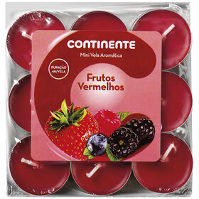 Ambientador Vela Mini Frutos Vermelhos Continente 18 Un