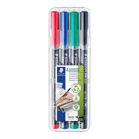 Marcador Permanente Fino Com 4 Cores Staedtler 4 Un