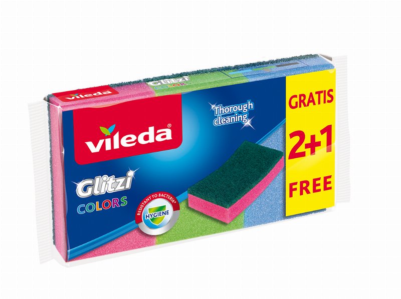 Esfregões Vileda Esponja Glitzi Colors 2Un+1Un