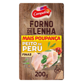 Fiambre De Peito De Peru Forno De Lenha Fatias Finas Campofrio 200 gr