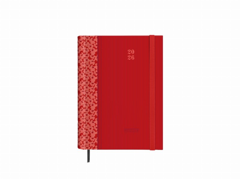 Agenda Semanal 2026 A5 Makenotes Espiral Red Flowers