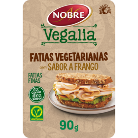 Fatias Vegetarianas Com Sabor A Frango Nobre Vegalia 90 gr