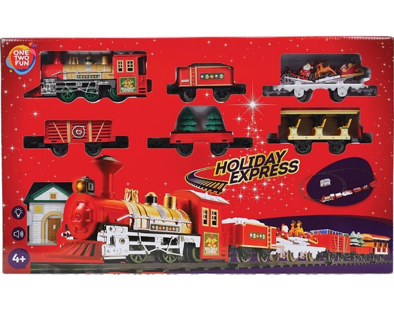 Comboio De Natal Com Luz E Som One Two Fun 20 Peças