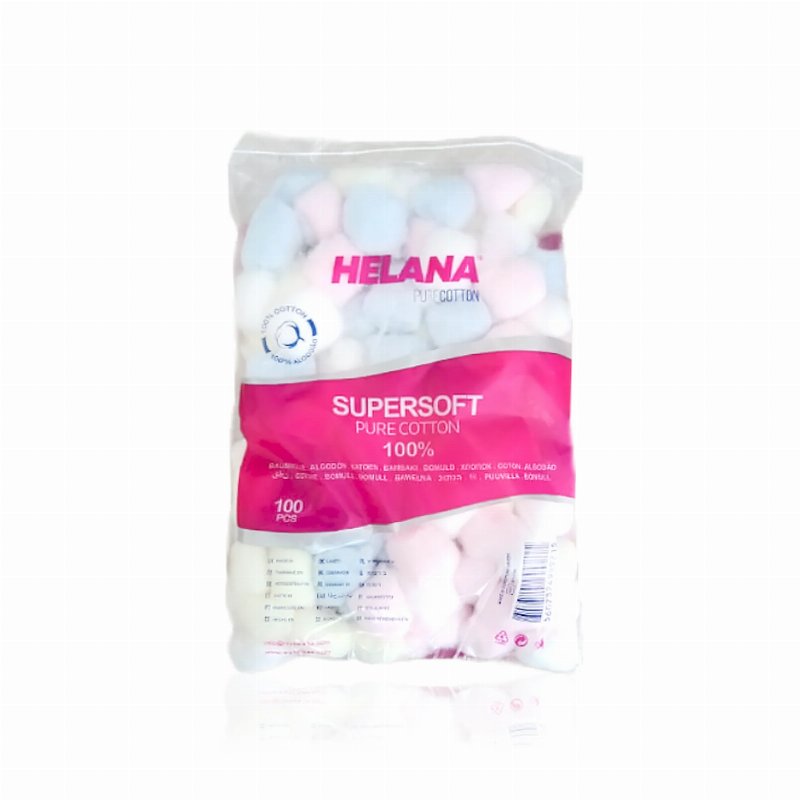 Helana Bolas Coloridas Algodão Hidrófilo 100 Un