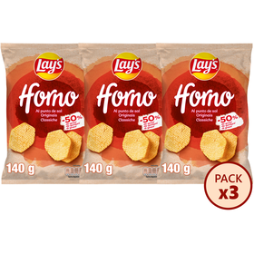 Batata Frita Forno Ondulada Original Lay's 3 X 150 gr