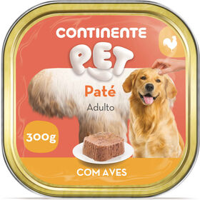 Comida Húmida Para Cão Adulto Paté Aves Continente Pet 300 g