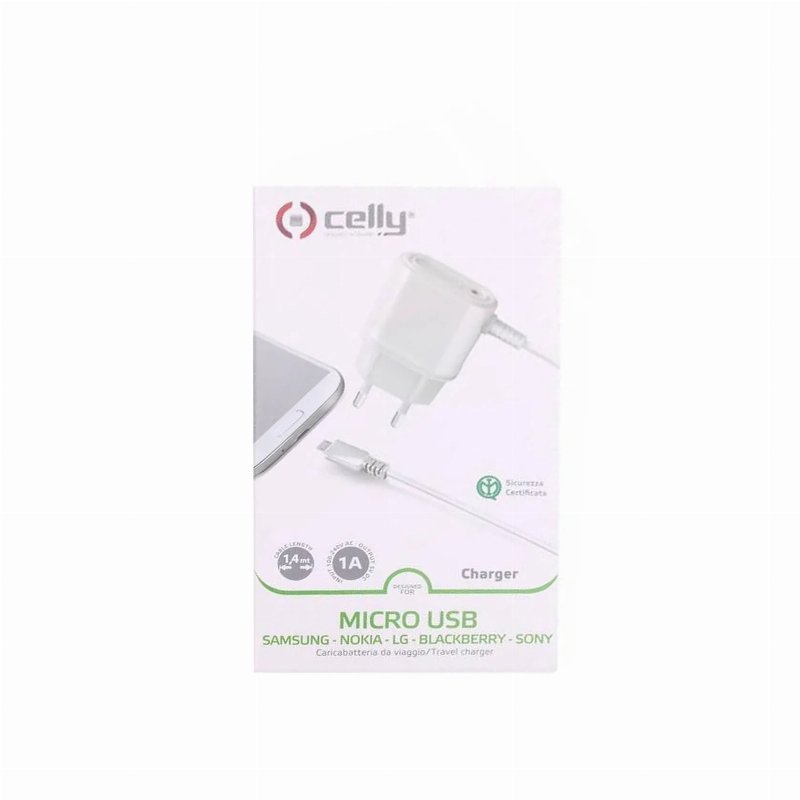Celly Carregador De Microusb Branco