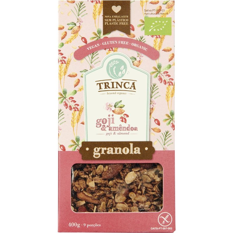 Granola Com Goji E Amêndoa Biológica Sem Glúten 400 g