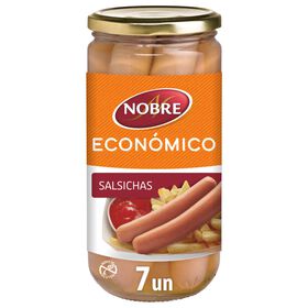 Salsichas Extra Suculentas Frasco 7 Un Nobre 650 gr (Peso Escorrido 350 gr)