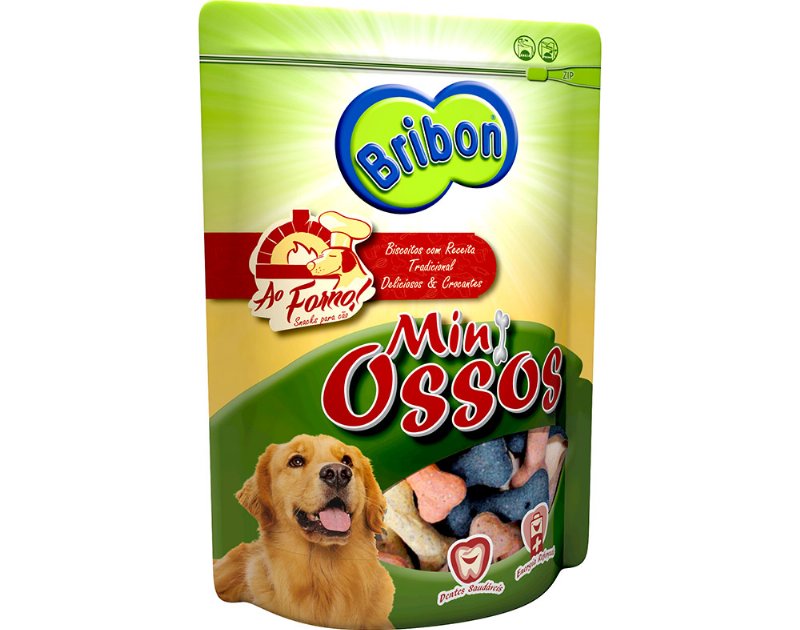 Snacks Para Cão Bribon Ao Forno Mini Ossos 200 g