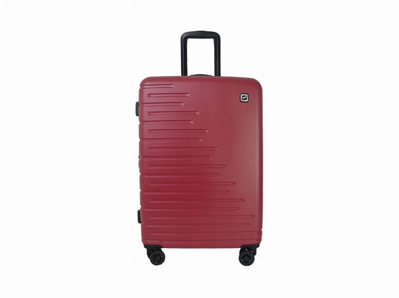 Mala De Viagem Rígida Airport Vermelho 8 Rodas 45X67X26Cm
