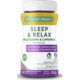 Gomas De Cereja Sleep E Relax Melatonina E Camomila Nature's Bounty 60 Un