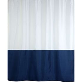 Cortina De Banho Poliéster 180X200Cm Azul Kasa