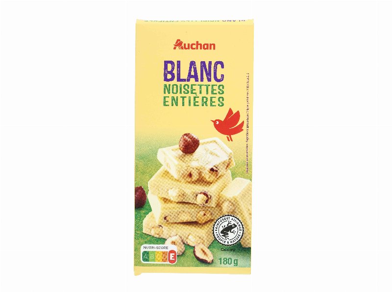 Chocolate Branco Auchan Avelãs Inteiras 180 g