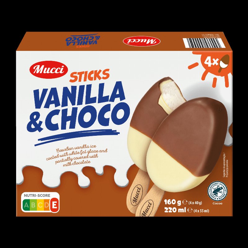 Gelado De Baunilha E Chocolate 4 X 55 ml