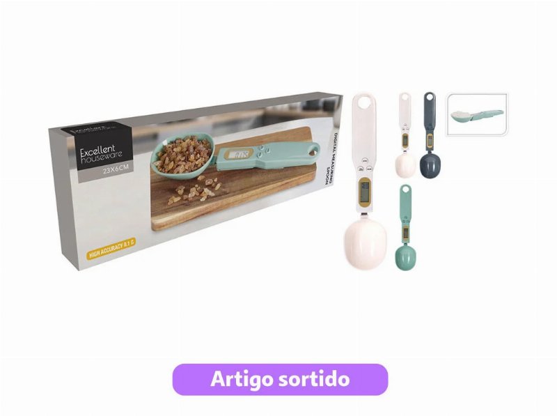 Balança Digital Cozinha Em Forma Colher Cores Sortidas