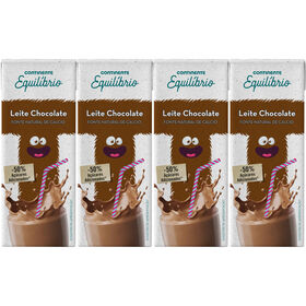 Leite Achocolatado Continente Equilíbrio 4 X 200 ml