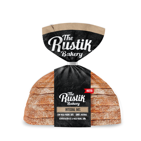 Pão Rústico Integral Massa Mãe Fatiado The Rustik Bakery 400 gr