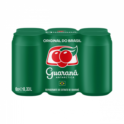 Refrigerante Com Gás Guaraná Pack 6 Guaraná Antarctica 0.33L