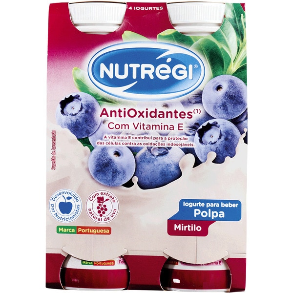 Iogurte Líquido De Polpa De Mirtilo Pack 4 170 g