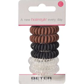 Elásticos De Cabelo Espiral Básicos Beter 6 Un