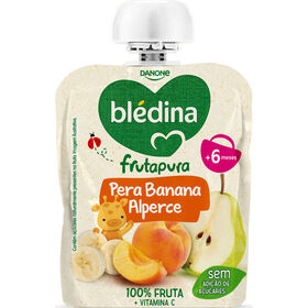 Saqueta De Fruta Pera, Banana E Alperce Frutapura +6M Blédina 85 gr