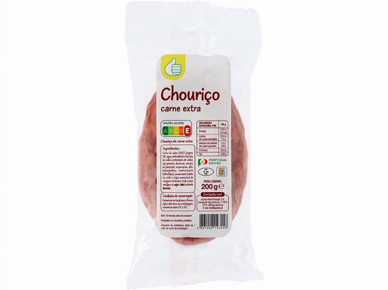 Chouriço Carne Extra Polegar 200 g
