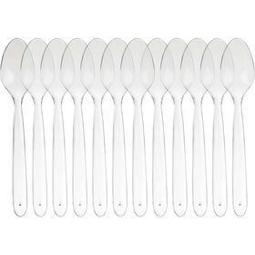 Conjunto 12 Colheres Reutilizáveis Transparente Kasa