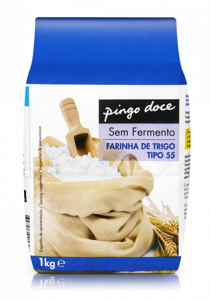Farinha De Trigo Tipo 55 Sem Fermento Pingo Doce 1Kg