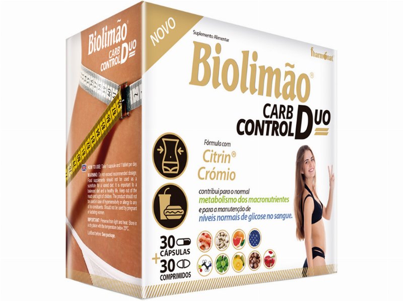 Suplemento Biolimão Carb Control Duo 30 Capsulas+30 Comprimidos