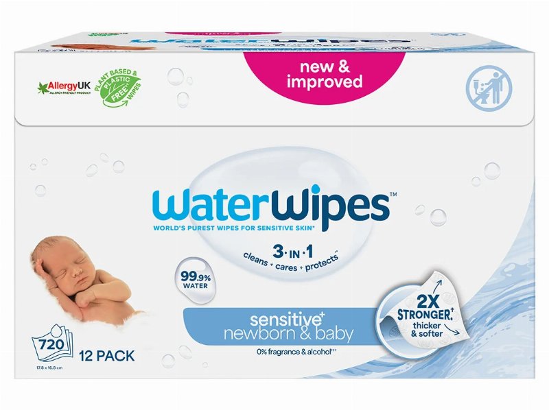 Toalhitas Bebe Waterwipes Biodegradaveis 12X60Un