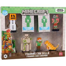 Minecraft - Pack 8 Figuras Com Carimbo (Vários Modelos)