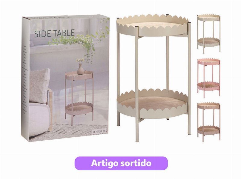 Mesa Apoio 33X33X45.5Cm Cores Sortidas