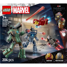Lego Marvel - Iron Man E Máquina De Guerra Vs Drones - 76320
