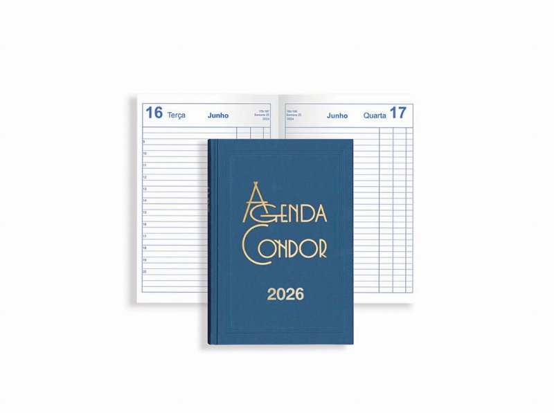 Agenda Diária Condor Escritório Firmo Azul A5
