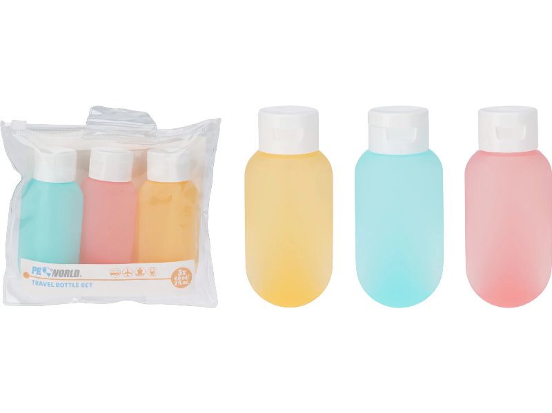 Conjunto De 3 Frascos Viagem 60 ml