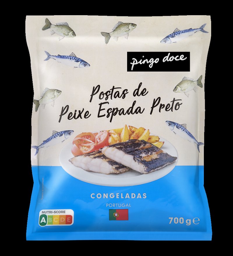 Postas De Peixe Espada Preto Congeladas Embaladas Pingo Doce 0.7Kg