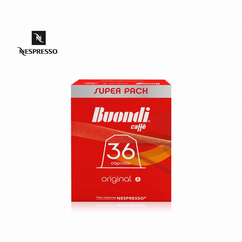 Buondi Cápsulas Café Nespresso Original (Int. 8) - Pack 36 Caps
