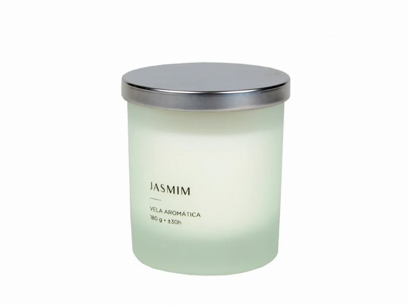 Vela Em Copo Vidro Manulena Jasmim 180 g
