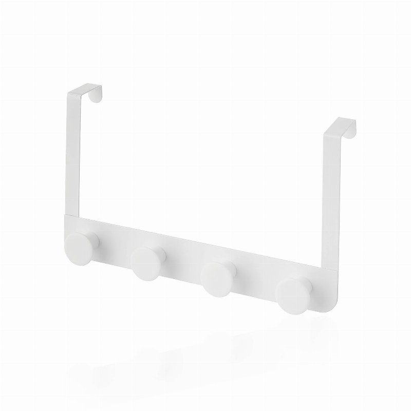 Cabide De Porta Com 4 Ganchos Branco