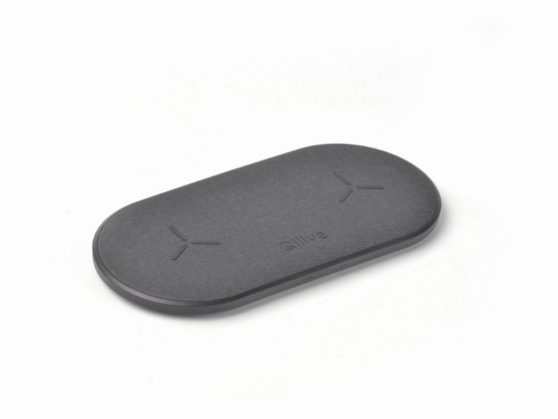 Carregador Duplo Wirelles Qilive Usb-C Cinza