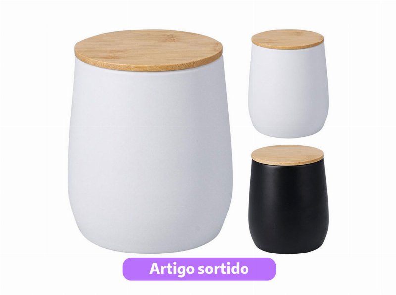 Frasco Com Tampa Madeira Eh 2 9.3Cm Cores Sortidas