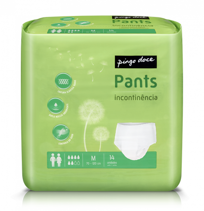 Cuecas Incontinência Tamanho Médio Pingo Doce 14Un