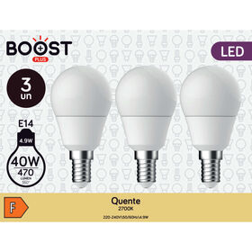 Lâmpada Led Standart E14 2700K 40W Boost 1 Un